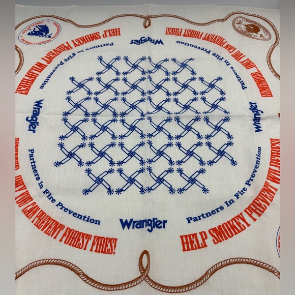 Smokey Bear Wrangler handkerchief. Bandanna. 50 year Anniversary - Picture 5 of 5